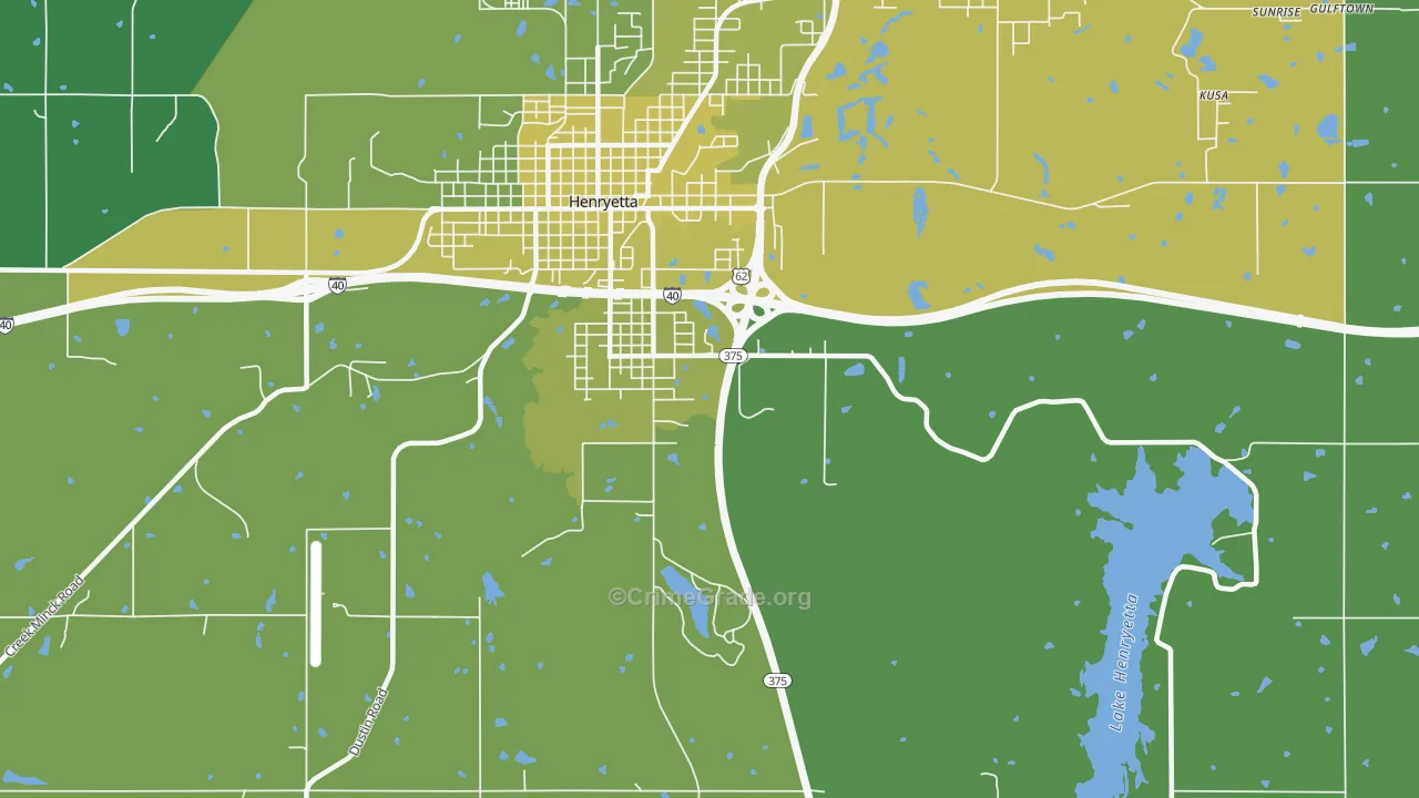 Spelter City, OK Map of Drug-Related Crime Rates