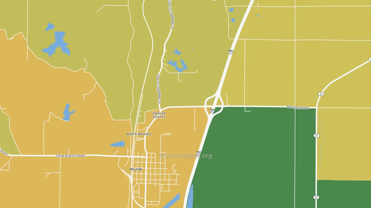 Spencer Heights, IL Map of Drug-Related Crime Rates