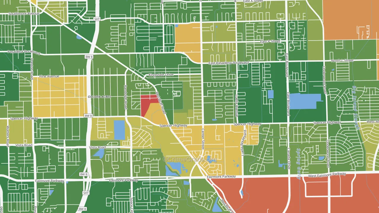 Spencer View Terrace, Deer Park, TX Map of Drug-Related Crime Rates