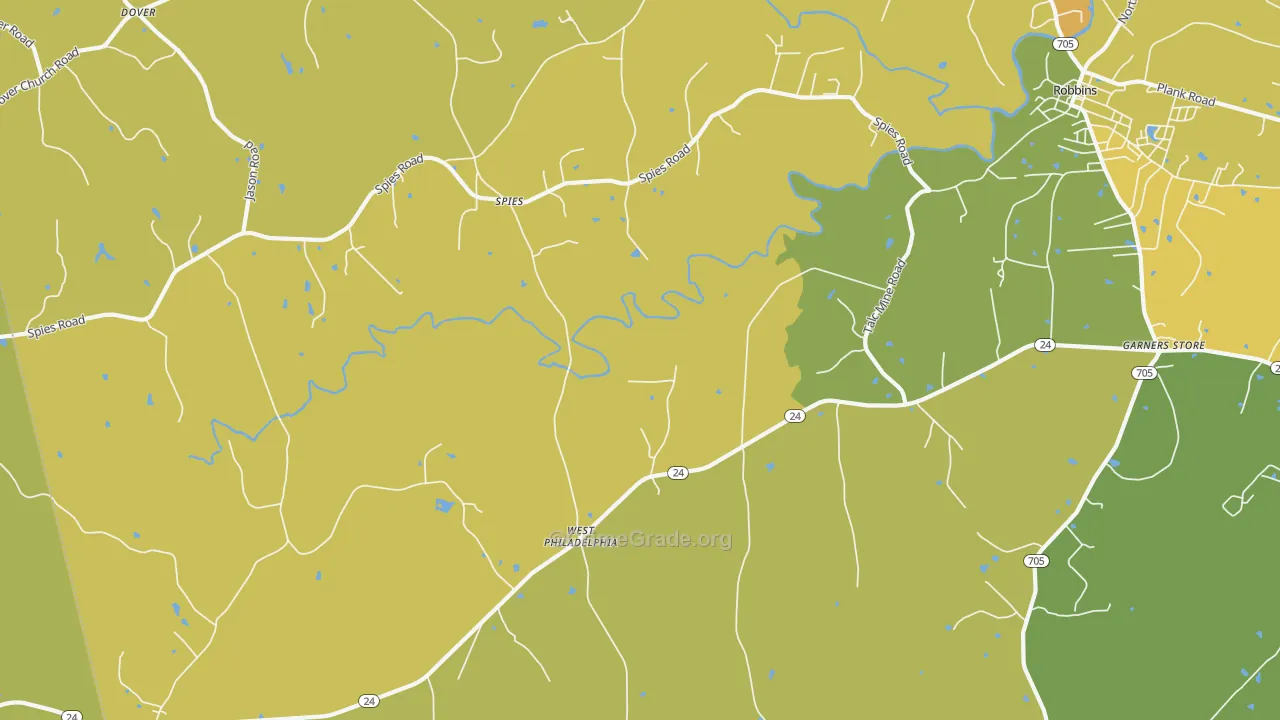 Spies, NC Map of Drug-Related Crime Rates