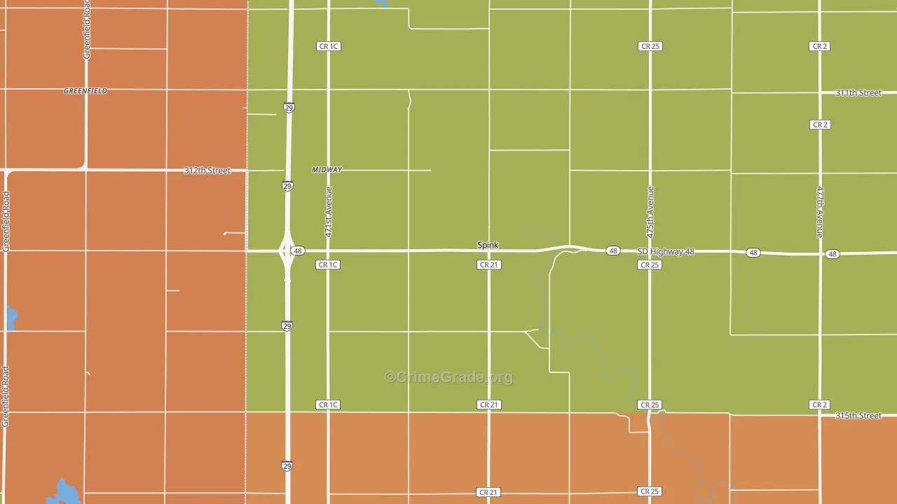 Spink, SD Map of Drug-Related Crime Rates