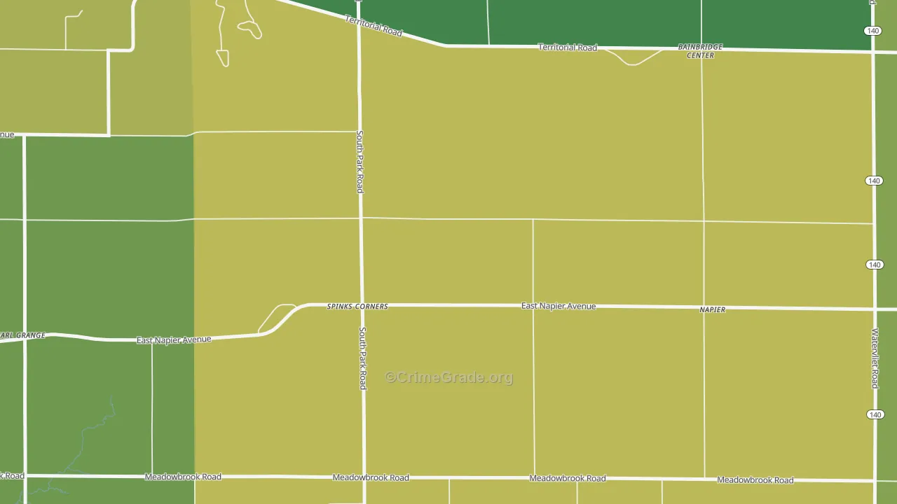 Spinks Corners, MI Map of Drug-Related Crime Rates