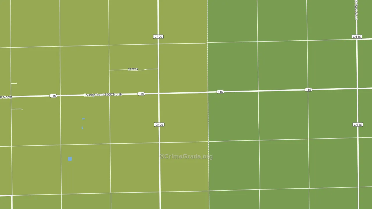 Spires, IL Map of Drug-Related Crime Rates