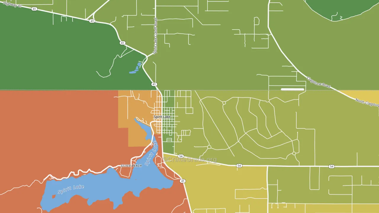 Spirit Lake, ID Map of Drug-Related Crime Rates