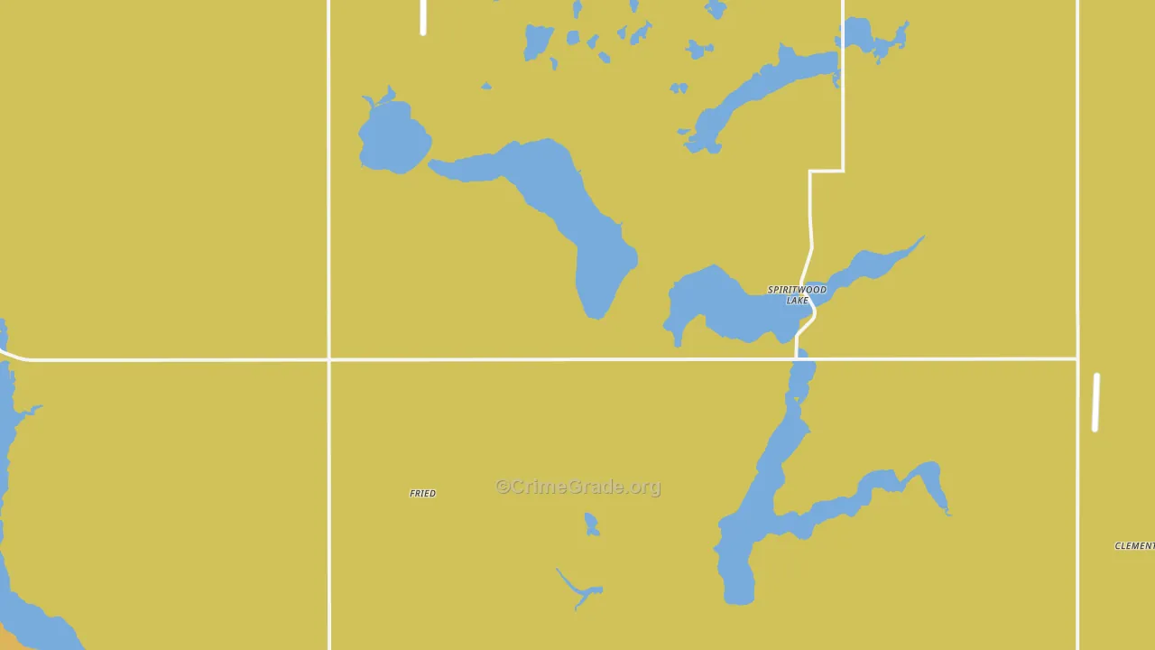 Spiritwood Lake, ND Map of Drug-Related Crime Rates