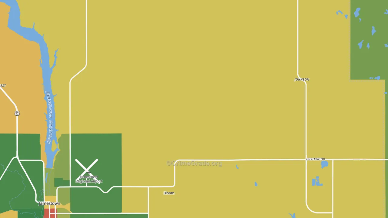 Spiritwood, ND Map of Drug-Related Crime Rates
