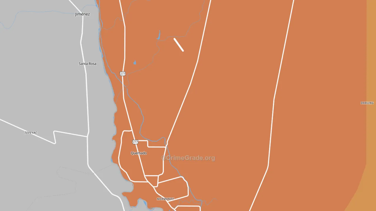 Spofford, TX Map of Drug-Related Crime Rates