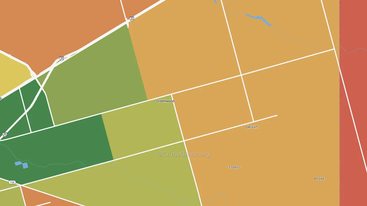 Spraberry, TX Map of Drug-Related Crime Rates