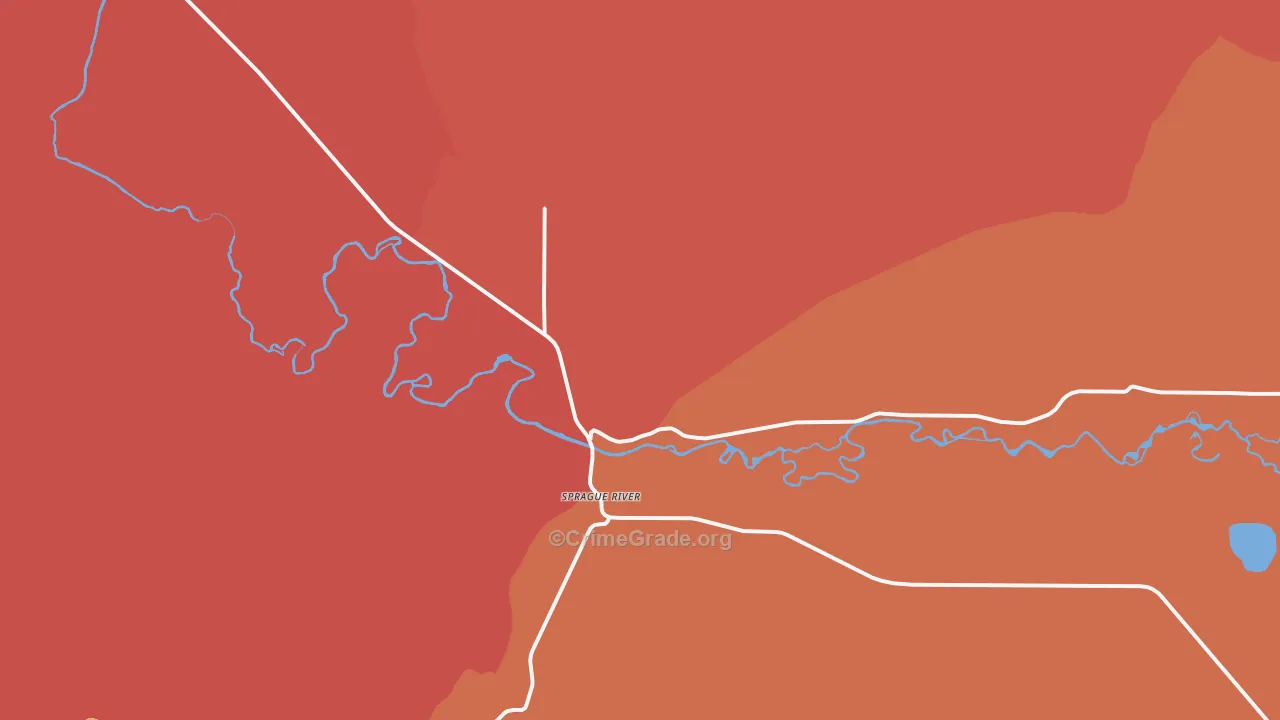 Sprague River, OR Map of Drug-Related Crime Rates