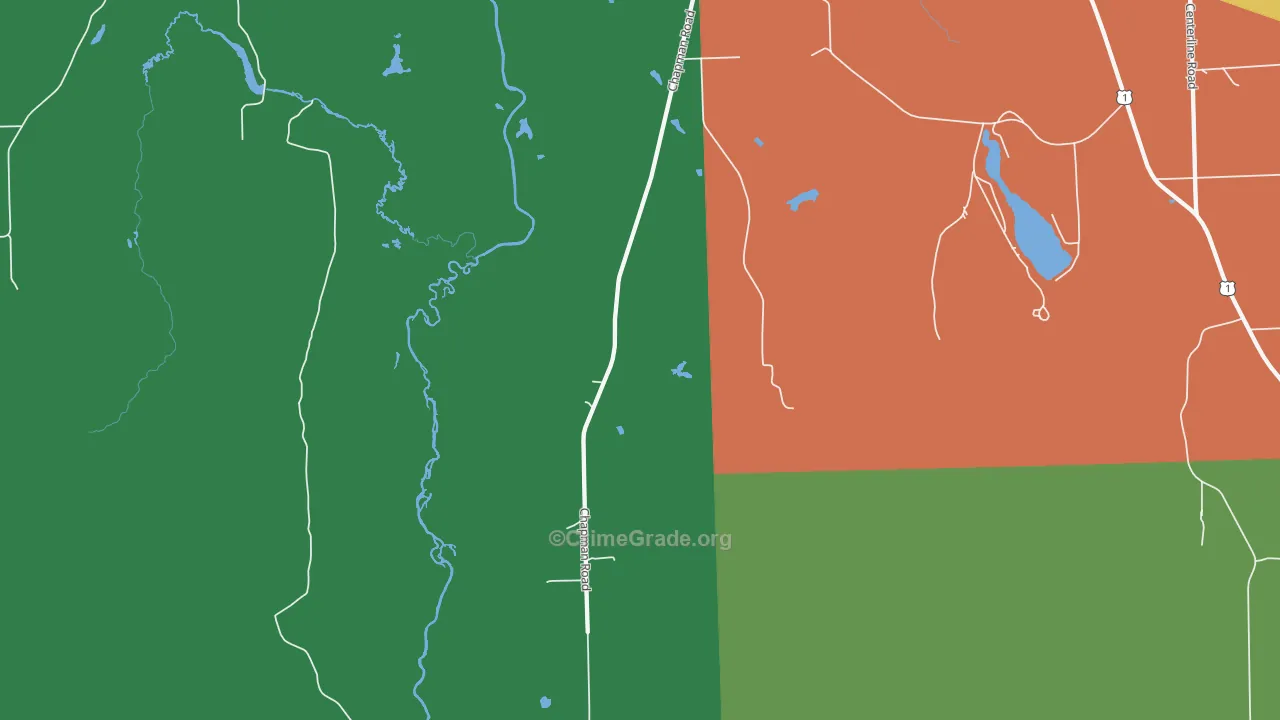 Spragueville, ME Map of Drug-Related Crime Rates