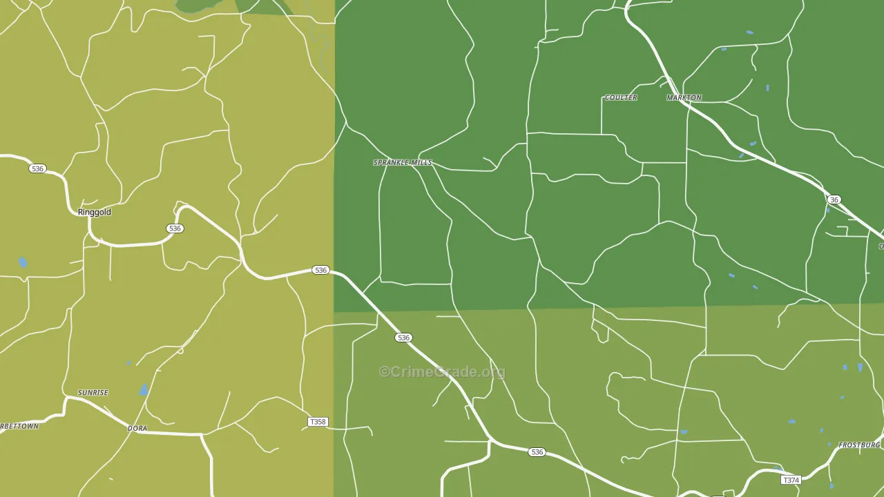 Sprankle Mills, PA Map of Drug-Related Crime Rates