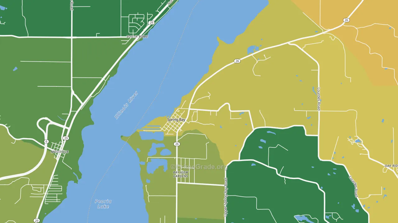 Spring Bay, IL Map of Drug-Related Crime Rates