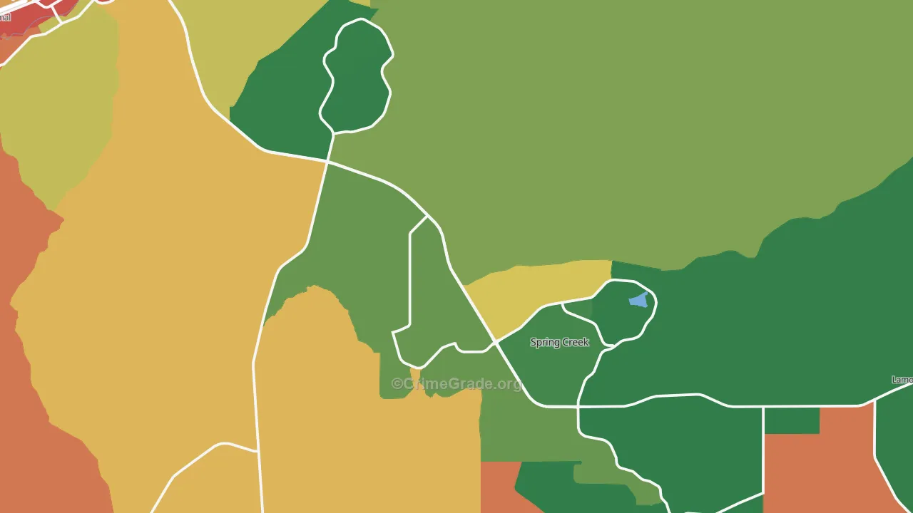 Spring Creek, NV Map of Drug-Related Crime Rates
