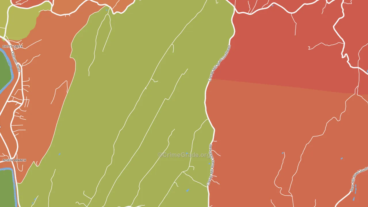 Spring Gap, MD Map of Drug-Related Crime Rates