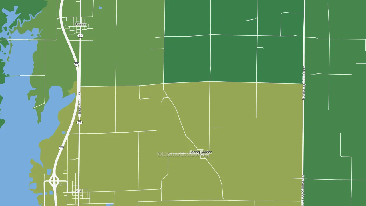 Spring Garden, IL Map of Drug-Related Crime Rates