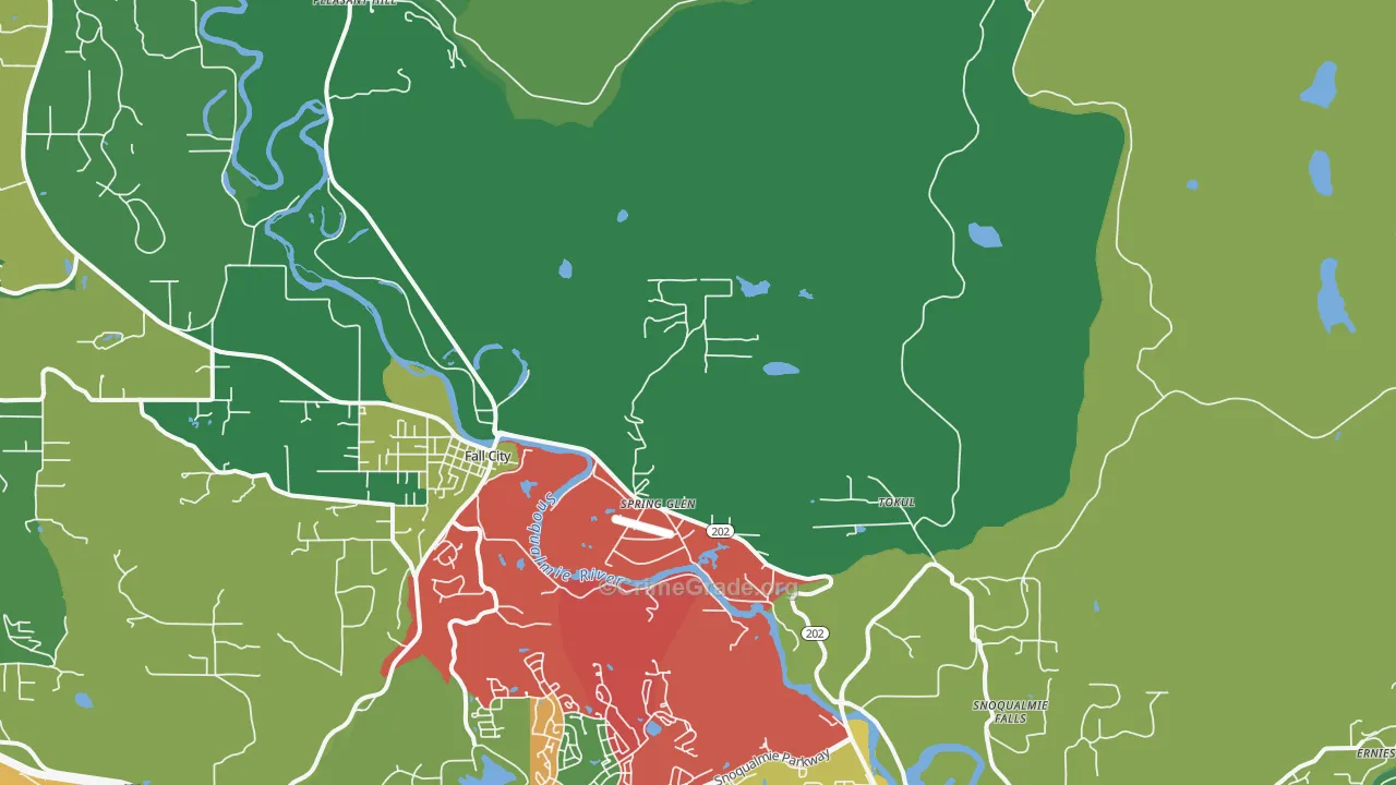 Spring Glen, WA Map of Drug-Related Crime Rates