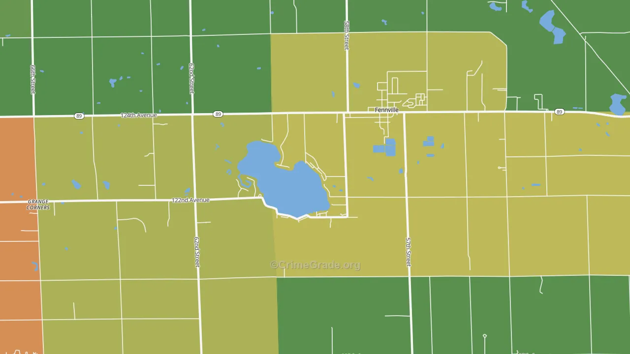 Spring Grove, MI Map of Drug-Related Crime Rates
