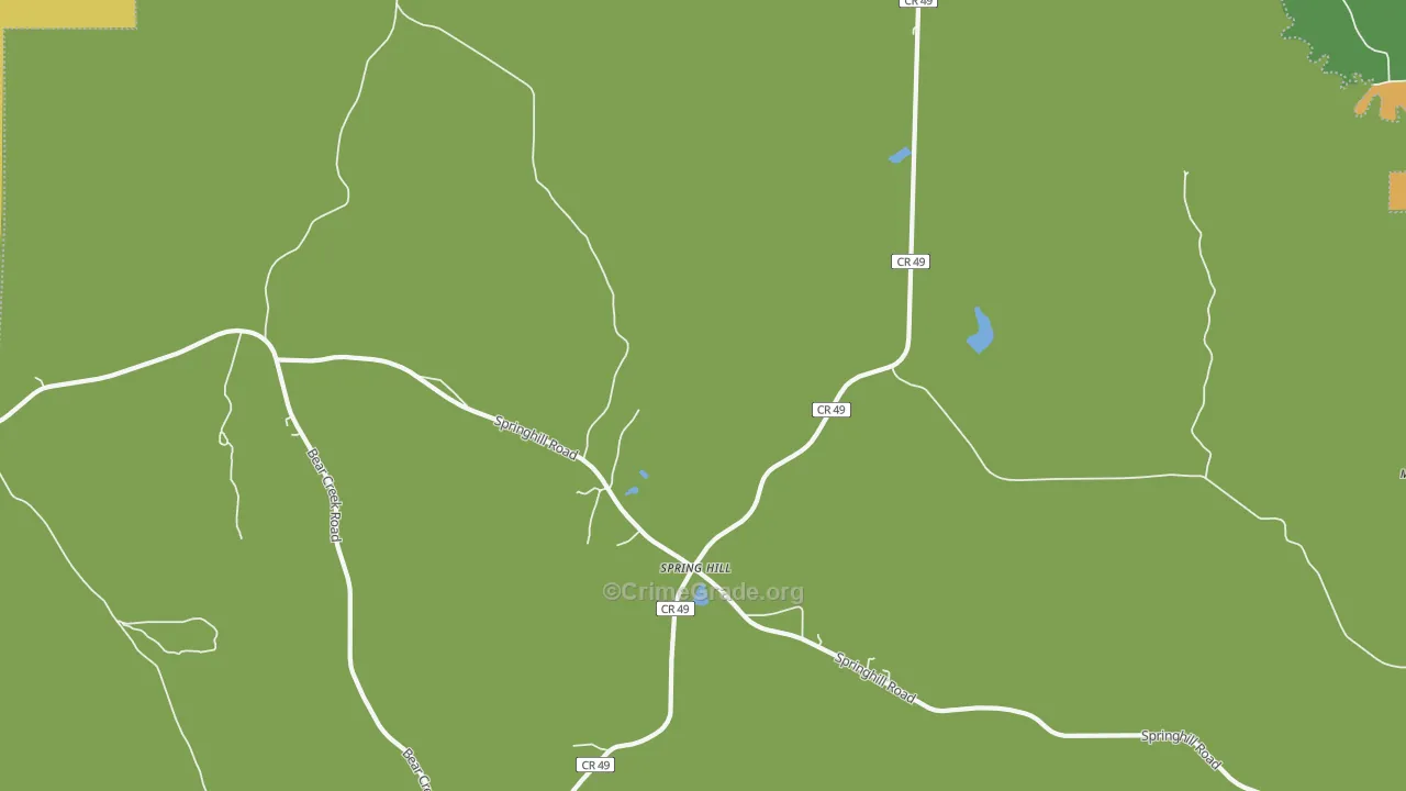 Spring Hill, AL Map of Drug-Related Crime Rates