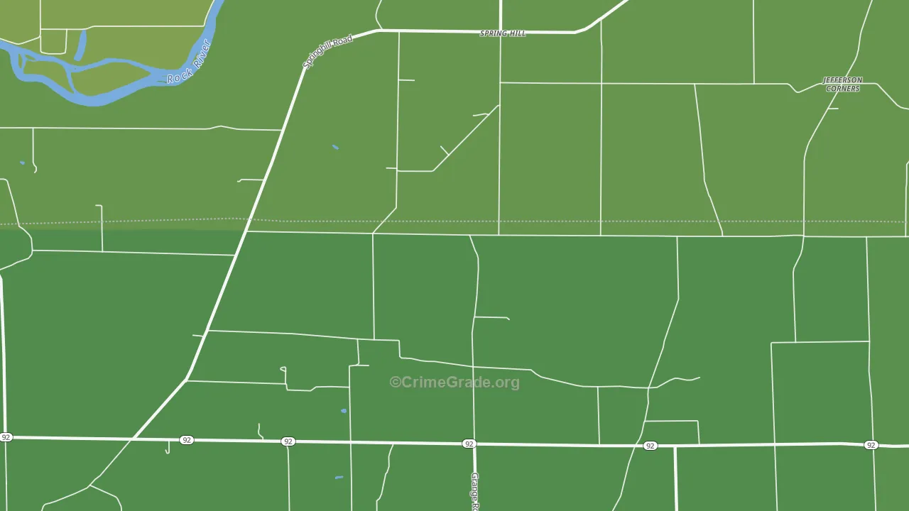 Spring Hill, IL Map of Drug-Related Crime Rates