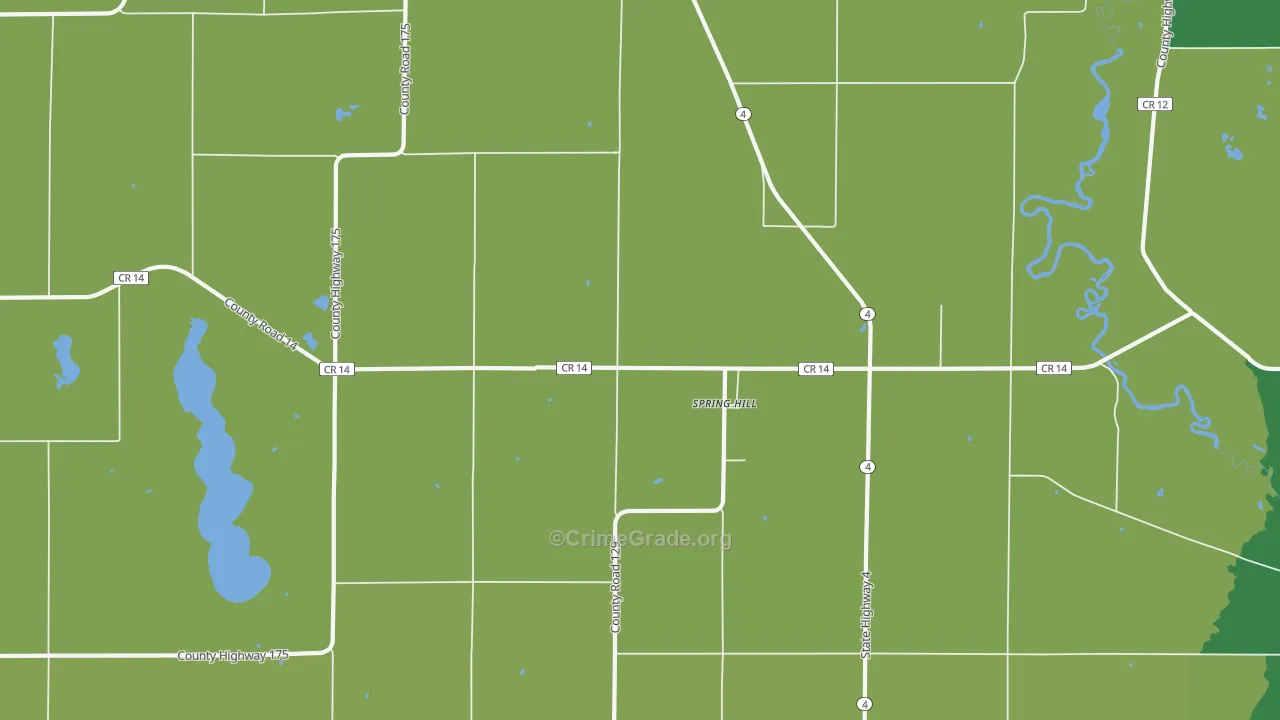 Spring Hill, MN Map of Drug-Related Crime Rates