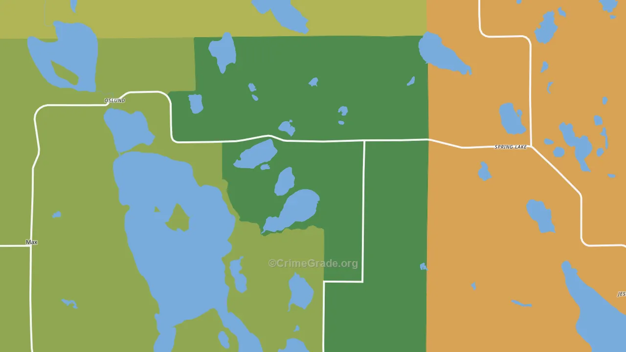 Spring Lake, MN Map of Drug-Related Crime Rates