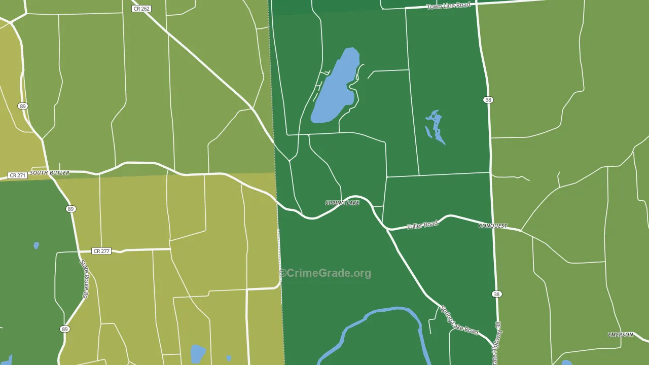 Spring Lake, NY Map of Drug-Related Crime Rates