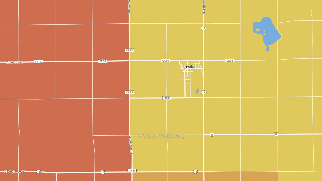 Spring Valley, SD Map of Drug-Related Crime Rates