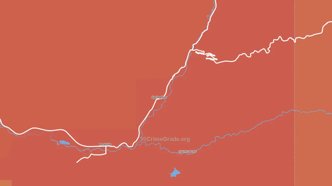 Springdale, UT Map of Drug-Related Crime Rates