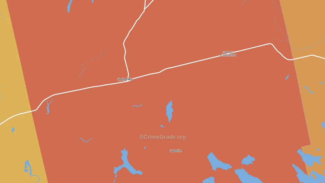Springfield, ME Map of Drug-Related Crime Rates