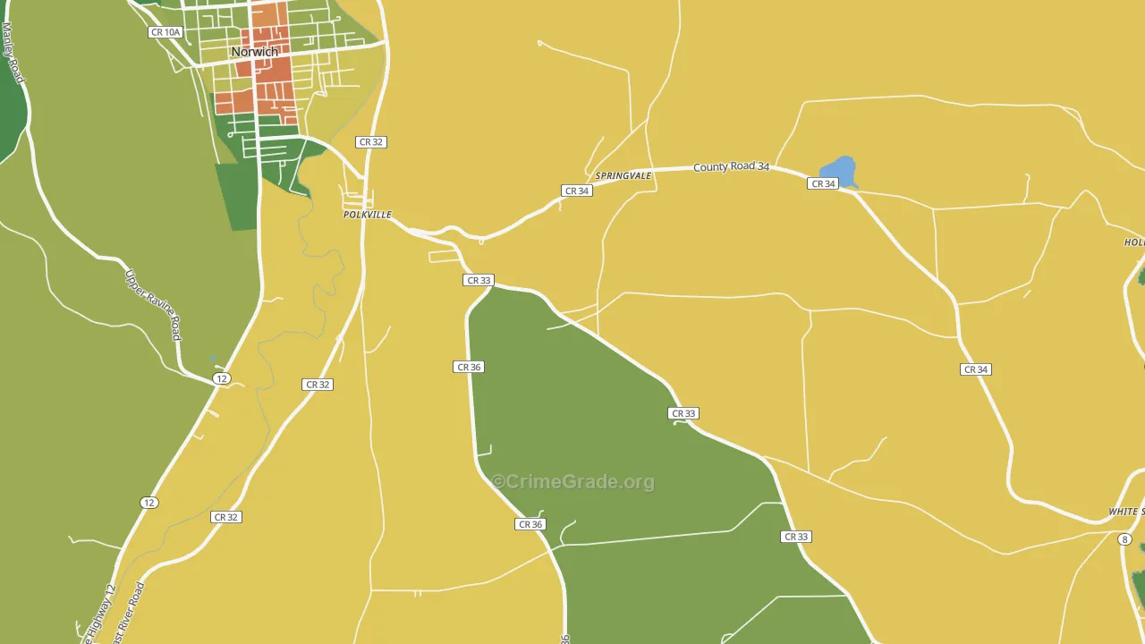 Springvale, NY Map of Drug-Related Crime Rates