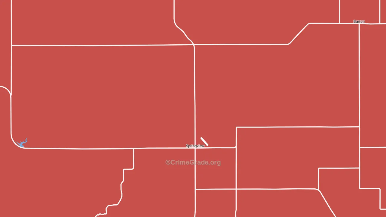 Springview, NE Map of Drug-Related Crime Rates