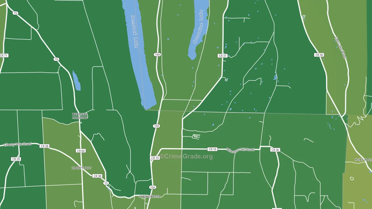 Springwater, NY Map of Drug-Related Crime Rates