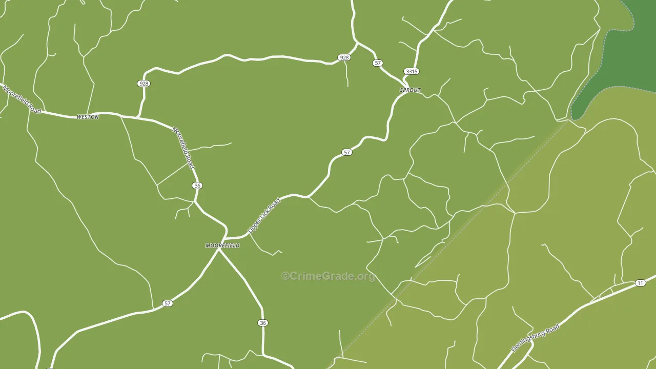 Sprout, KY Map of Drug-Related Crime Rates