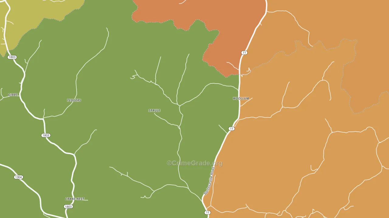Sprule, KY Map of Drug-Related Crime Rates