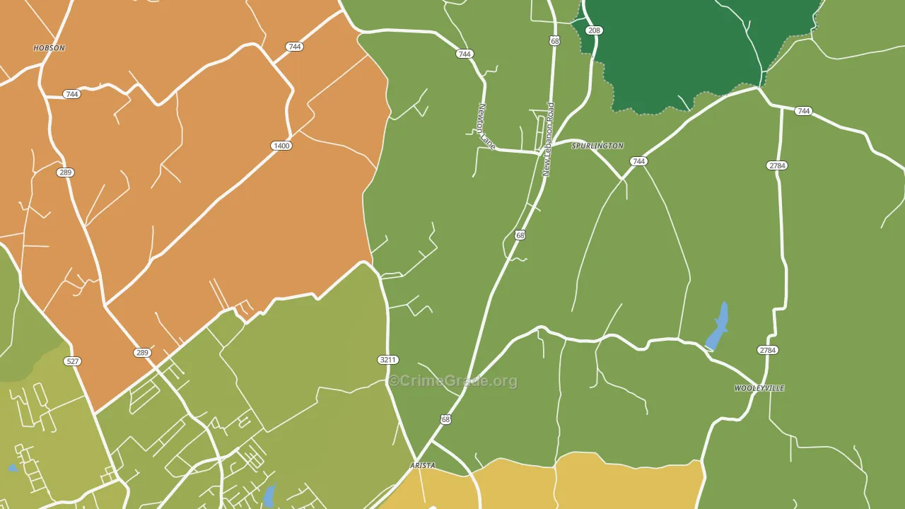 Spurlington, KY Map of Drug-Related Crime Rates