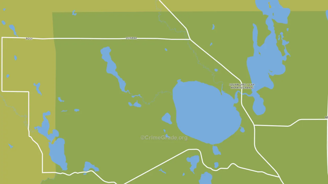 Squaw Lake, MN Map of Drug-Related Crime Rates