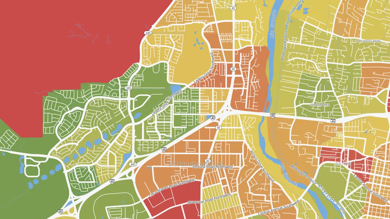 SR Marmon, Albuquerque, NM Map of Drug-Related Crime Rates