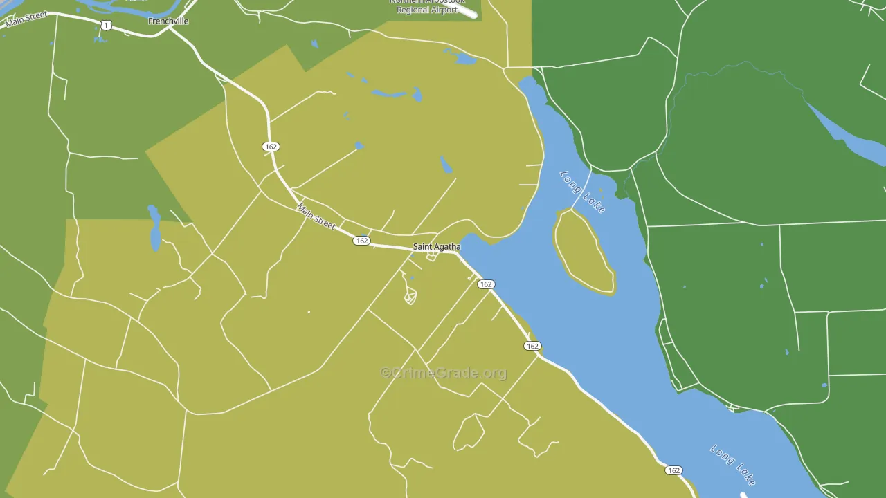 St. Agatha, ME Map of Drug-Related Crime Rates
