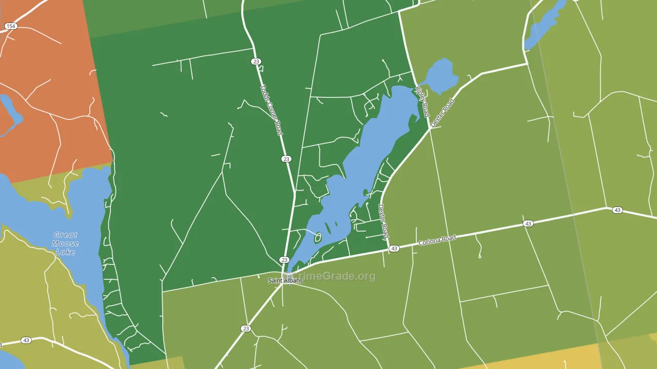 St. Albans, ME Map of Drug-Related Crime Rates