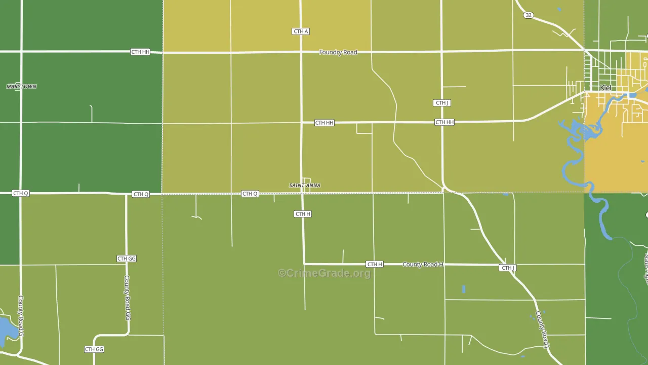 St. Anna, WI Map of Drug-Related Crime Rates