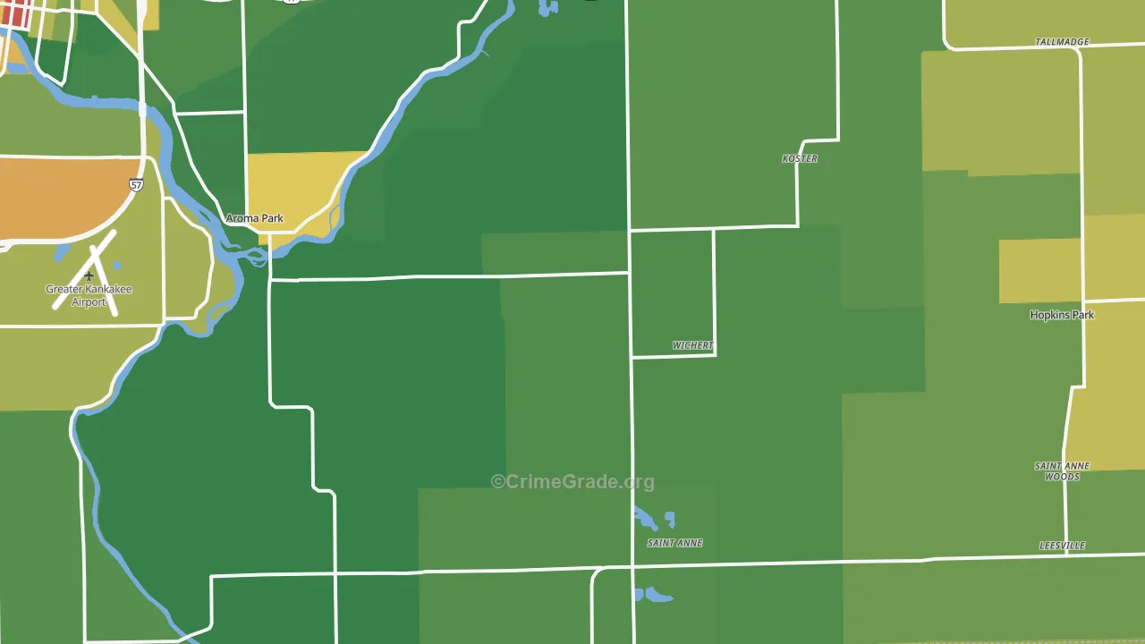 St. Anne, IL Map of Drug-Related Crime Rates