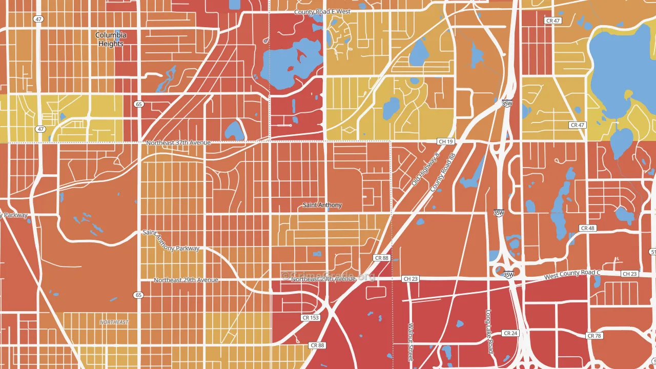 St. Anthony, MN Map of Drug-Related Crime Rates