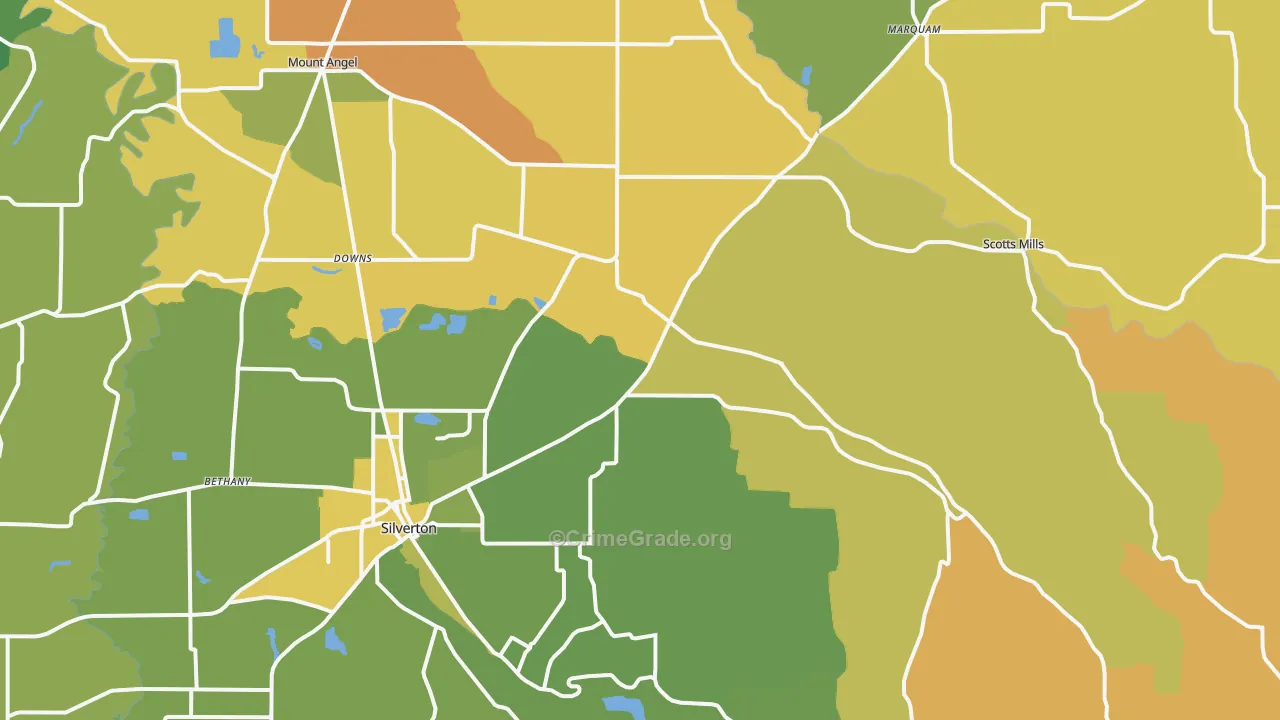 St. Benedict, OR Map of Drug-Related Crime Rates