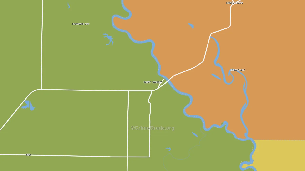 St. Charles, AR Map of Drug-Related Crime Rates