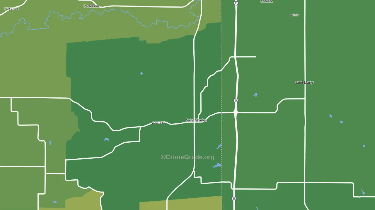 St. Charles, IA Map of Drug-Related Crime Rates
