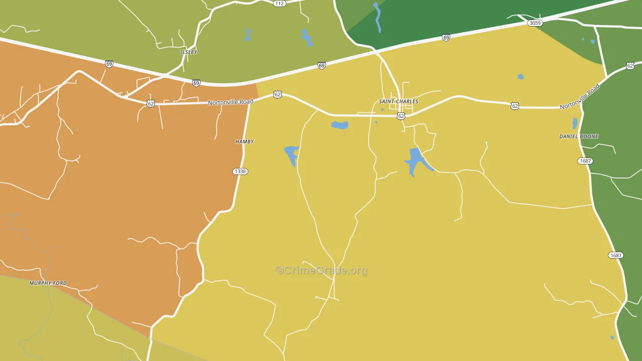 St. Charles, KY Map of Drug-Related Crime Rates