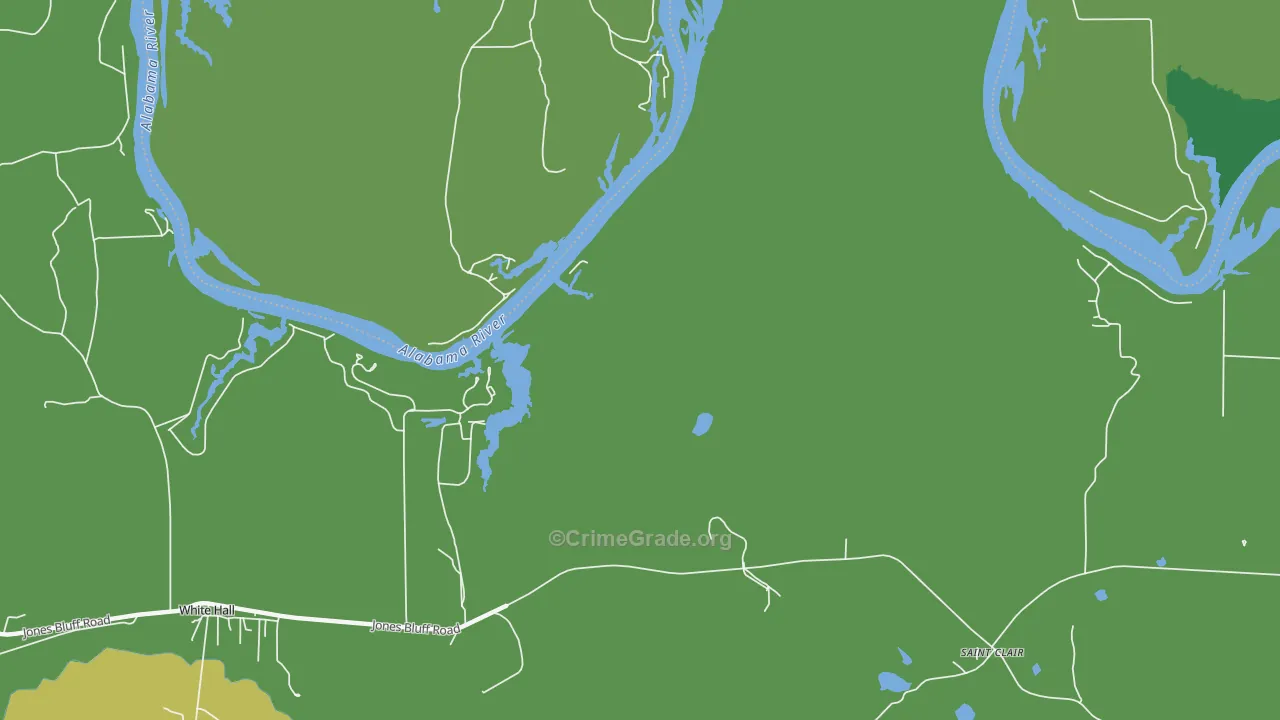 St. Clair, AL Map of Drug-Related Crime Rates