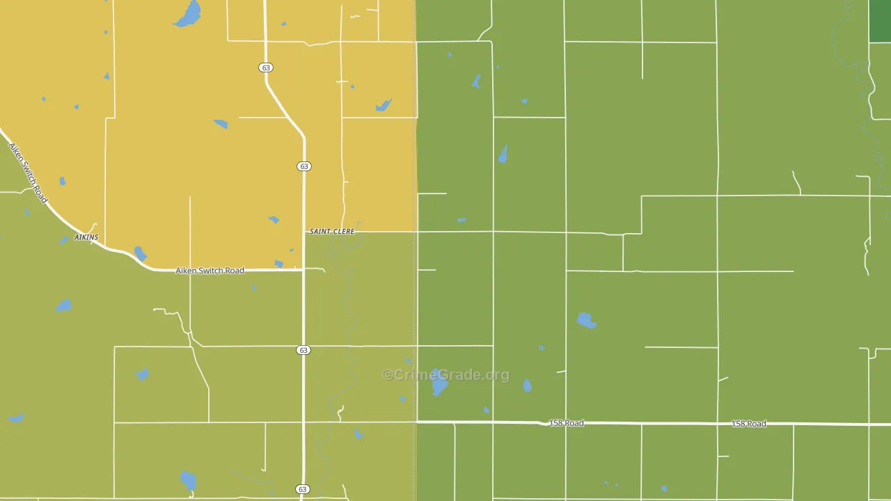St. Clere, KS Map of Drug-Related Crime Rates