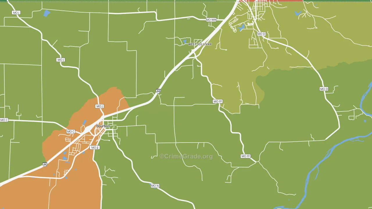 St. Cloud, MO Map of Drug-Related Crime Rates