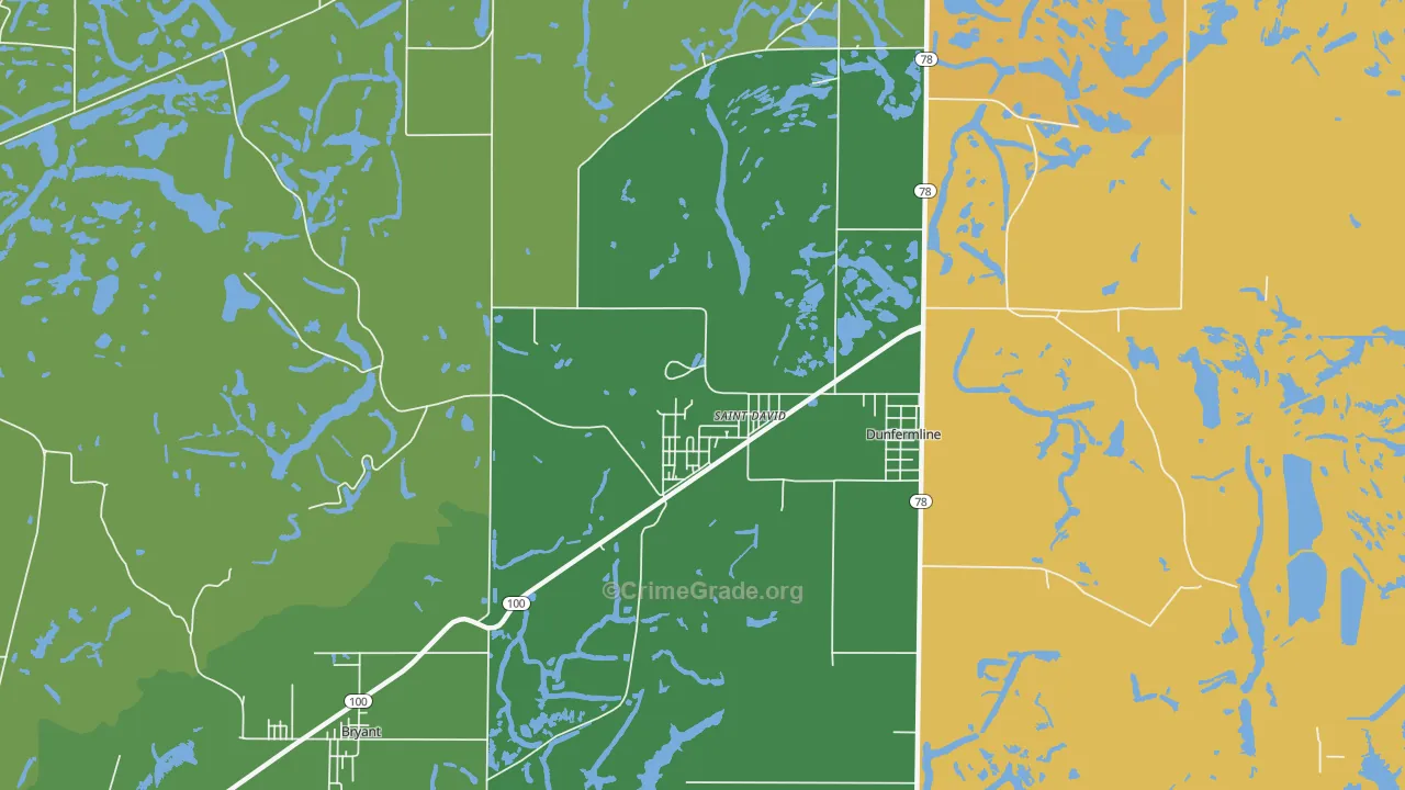 St. David, IL Map of Drug-Related Crime Rates